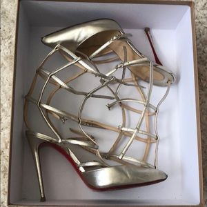 Christian Louboutin strappy sandal in gold